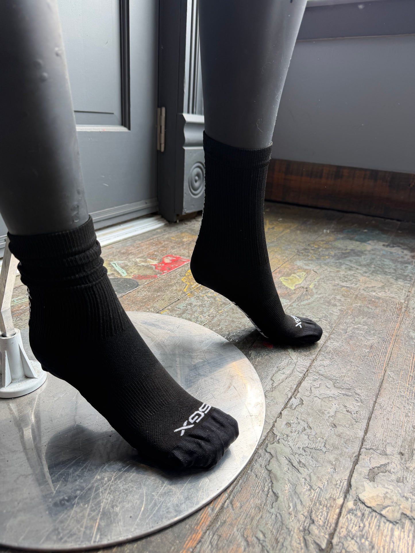 2026 6" SGX Unisex Sock- Black/White