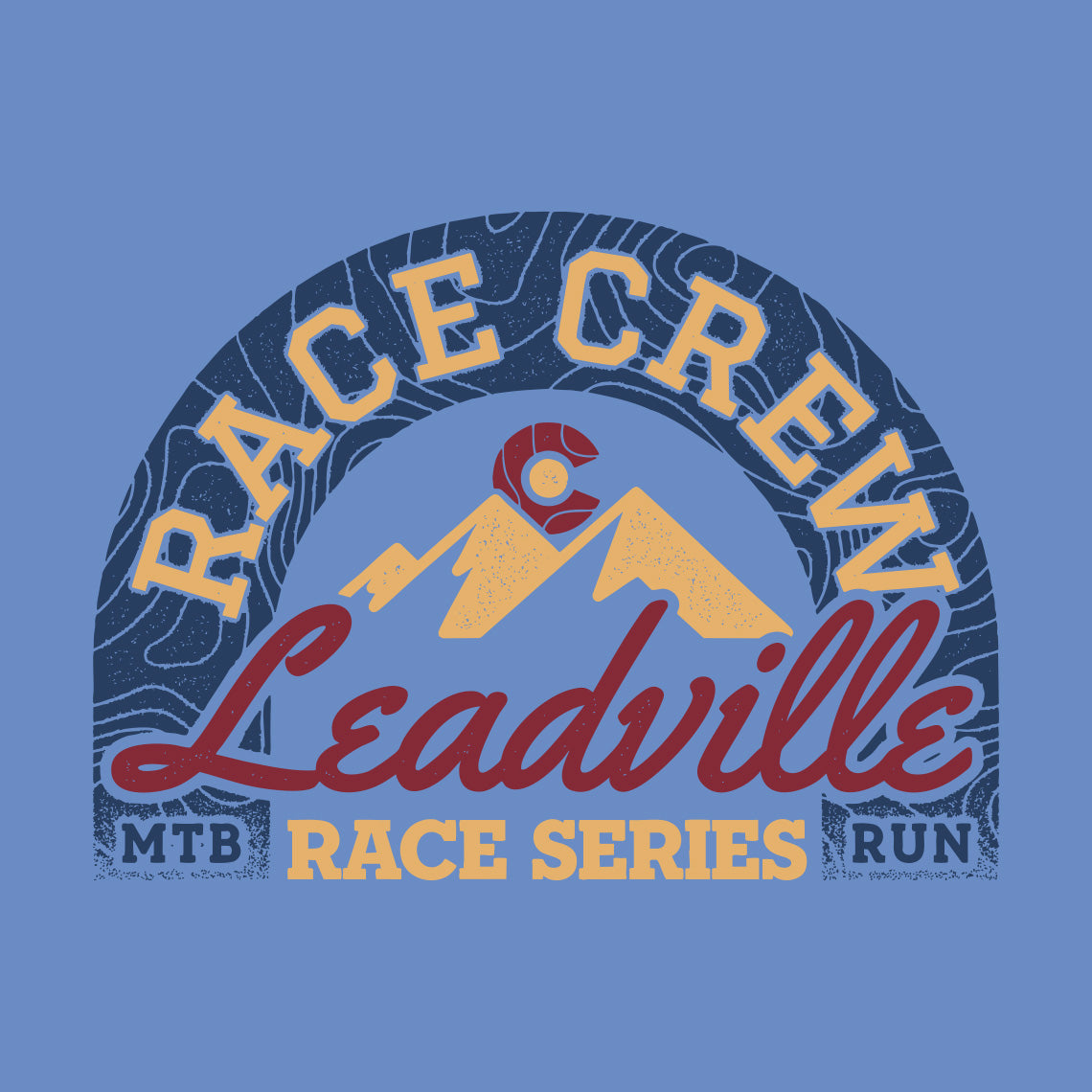 2025 Race Crew Tee- Heather Carolina Blue