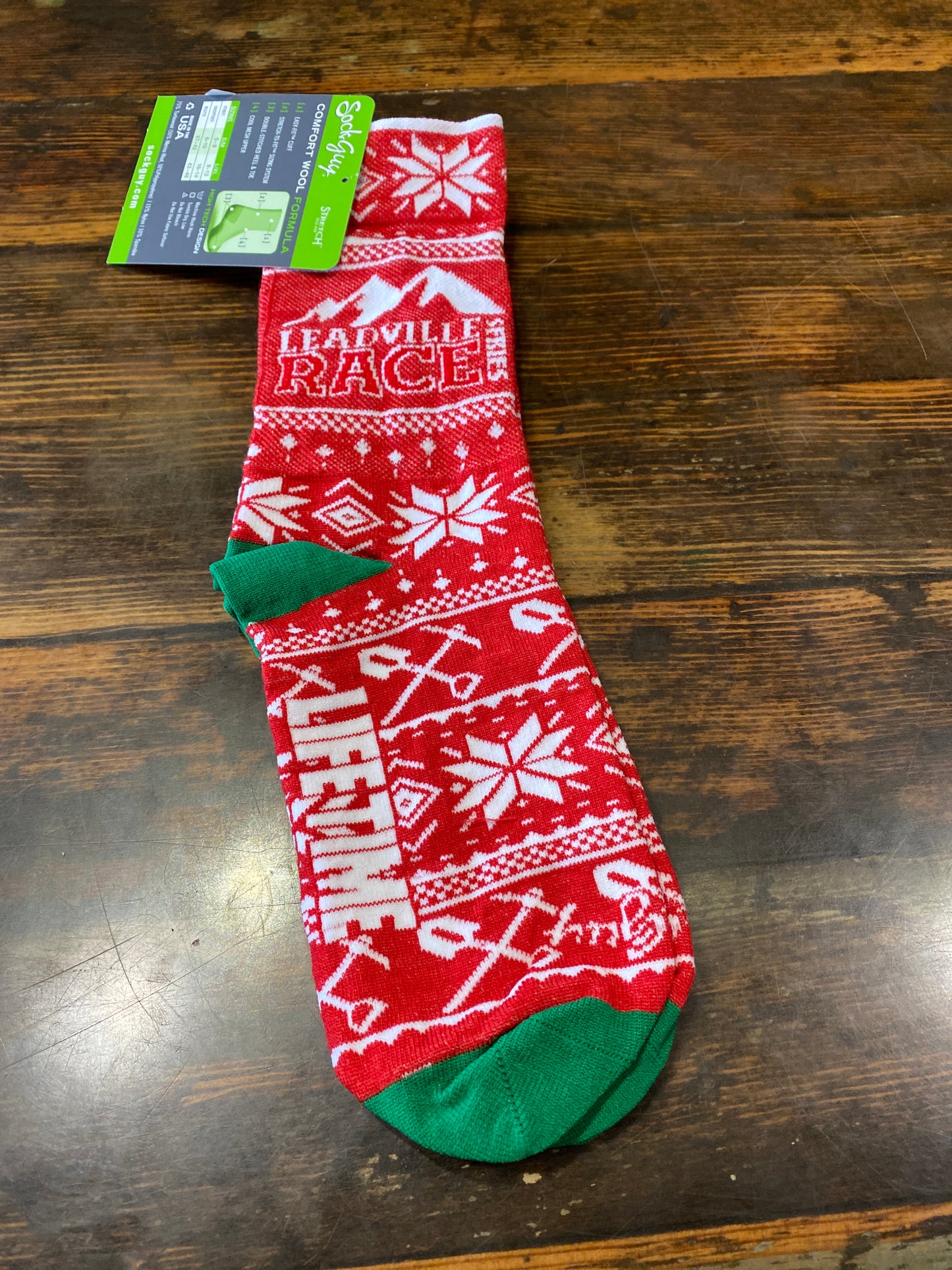 2025 Leadville Race Series Holiday Sock - 6" Wool