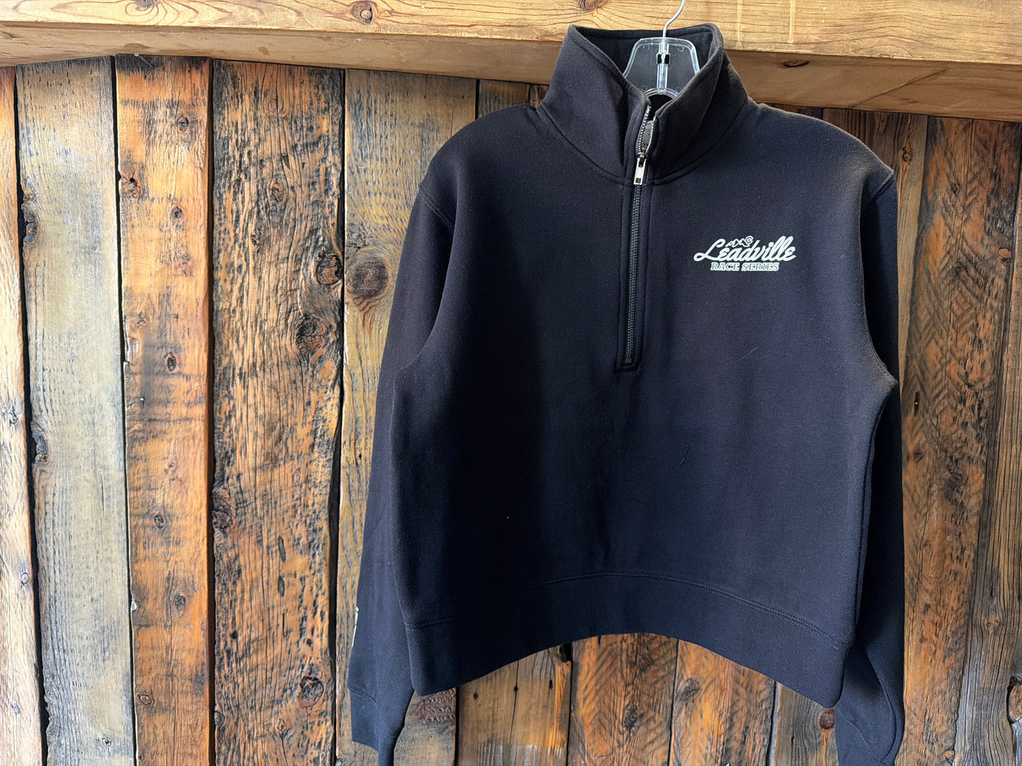 2026 Women's Half Zip Crew Sweatshirt (MATCHING SET)- Black