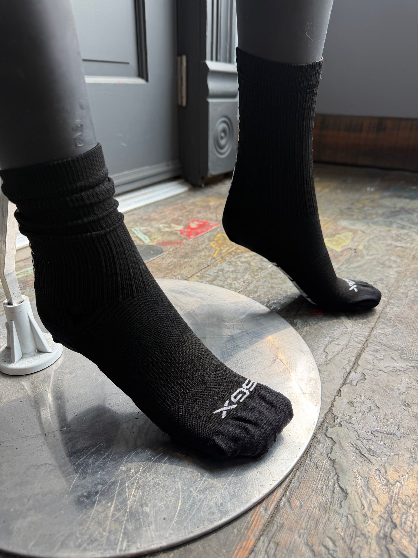 2026 6" SGX Unisex Sock- Black/White