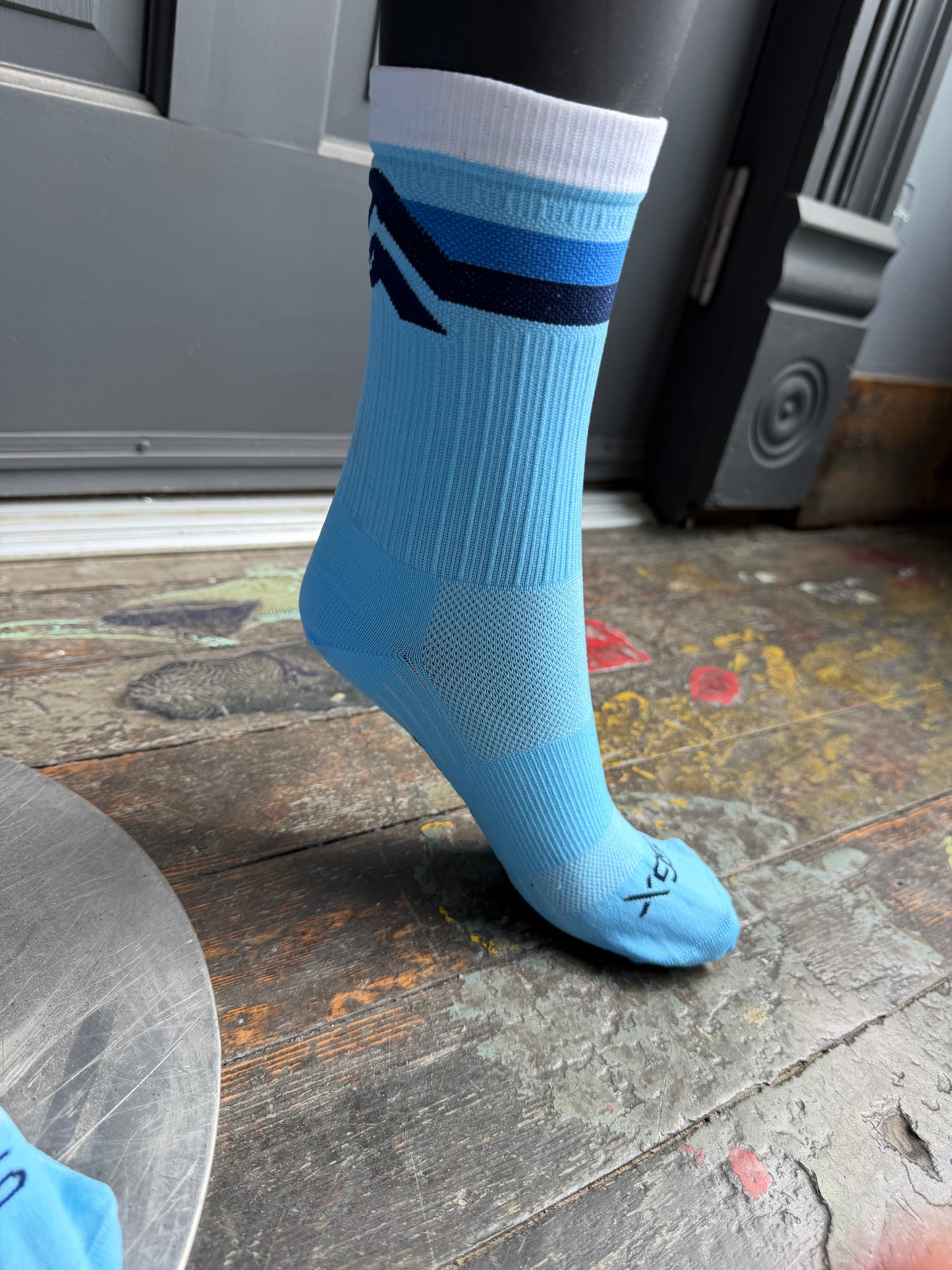 2026 6" Unisex Wool Socks- One Size Blue