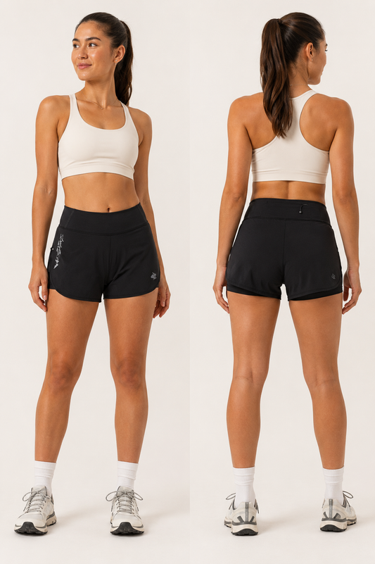2026 Womens Rabbit Float N' Fly 3" Shorts- Black