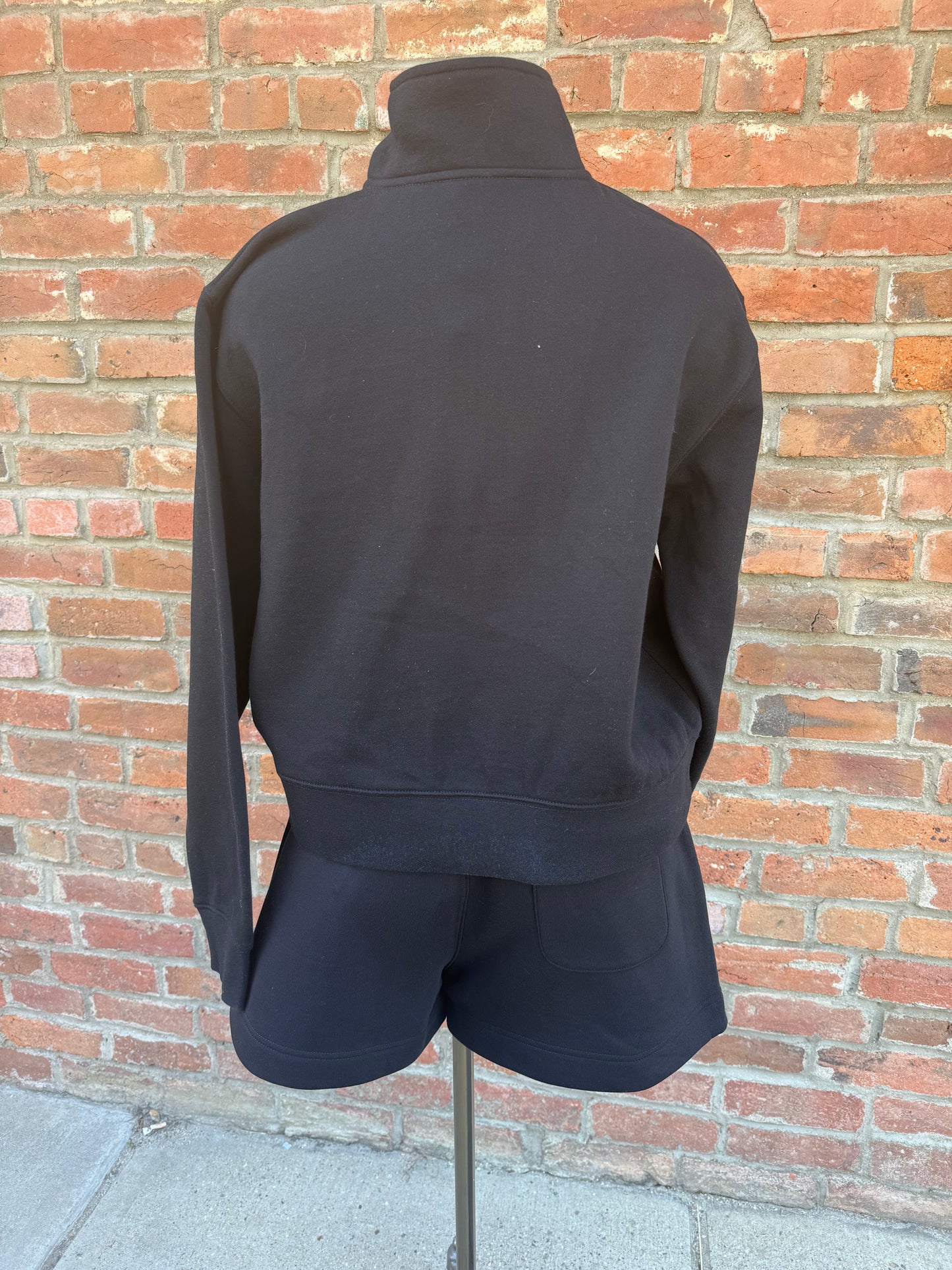 2026 Women's Half Zip Crew Sweatshirt (MATCHING SET)- Black