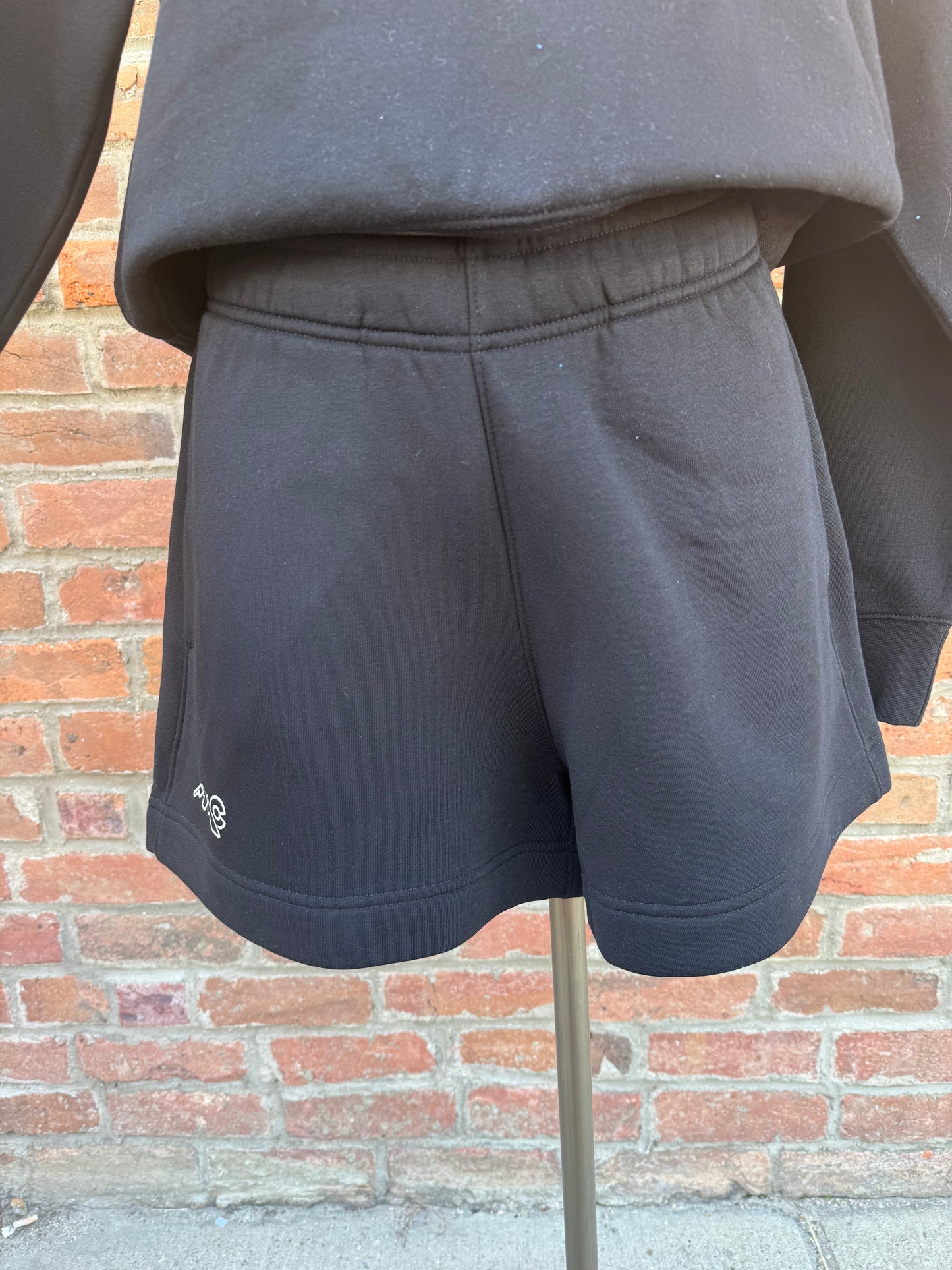 2026 Womens Relax Track Shorts-Matching Set- Black