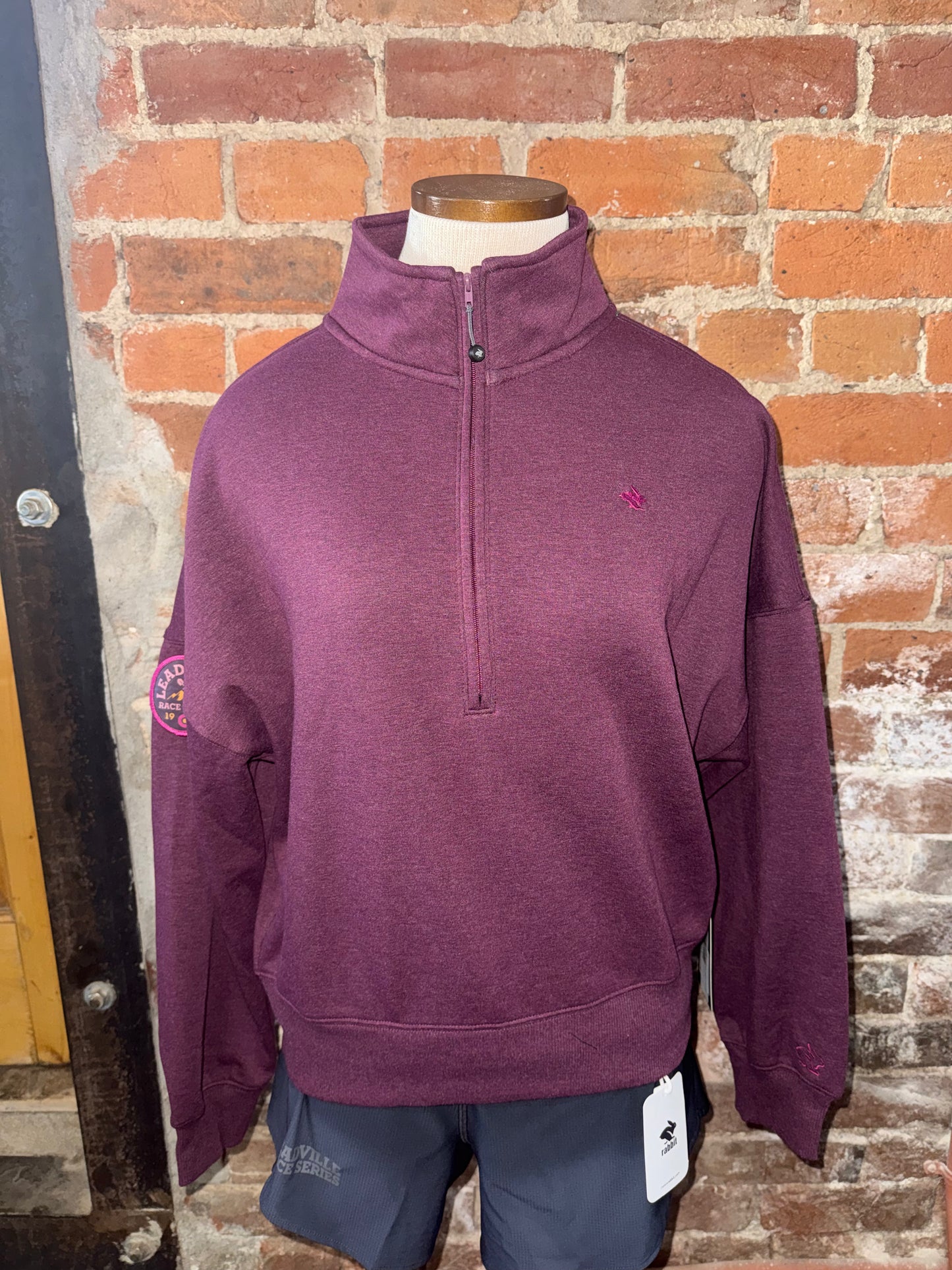 2026 Womens Rabbit Go-To Half Zip Sweatshirt - Mauve