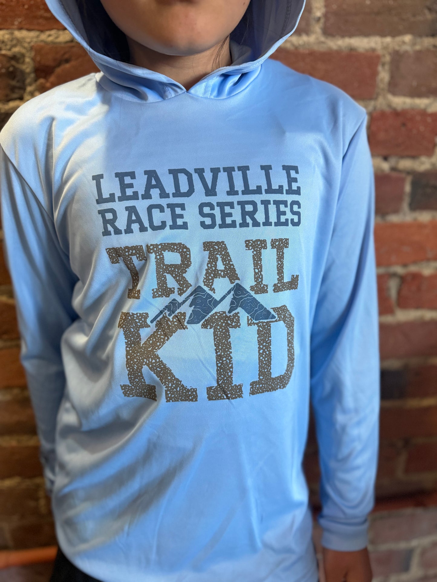 2026 Youth UPF - LS Hoodie Tee (Unisex Kids) - Aqua Blue