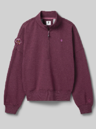 2026 Womens Rabbit Go-To Half Zip Sweatshirt - Mauve