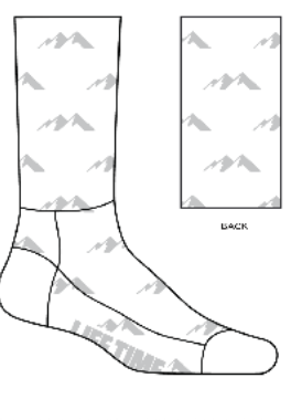 2026 Cuore White 7" FP Sock- Mountain Clouds