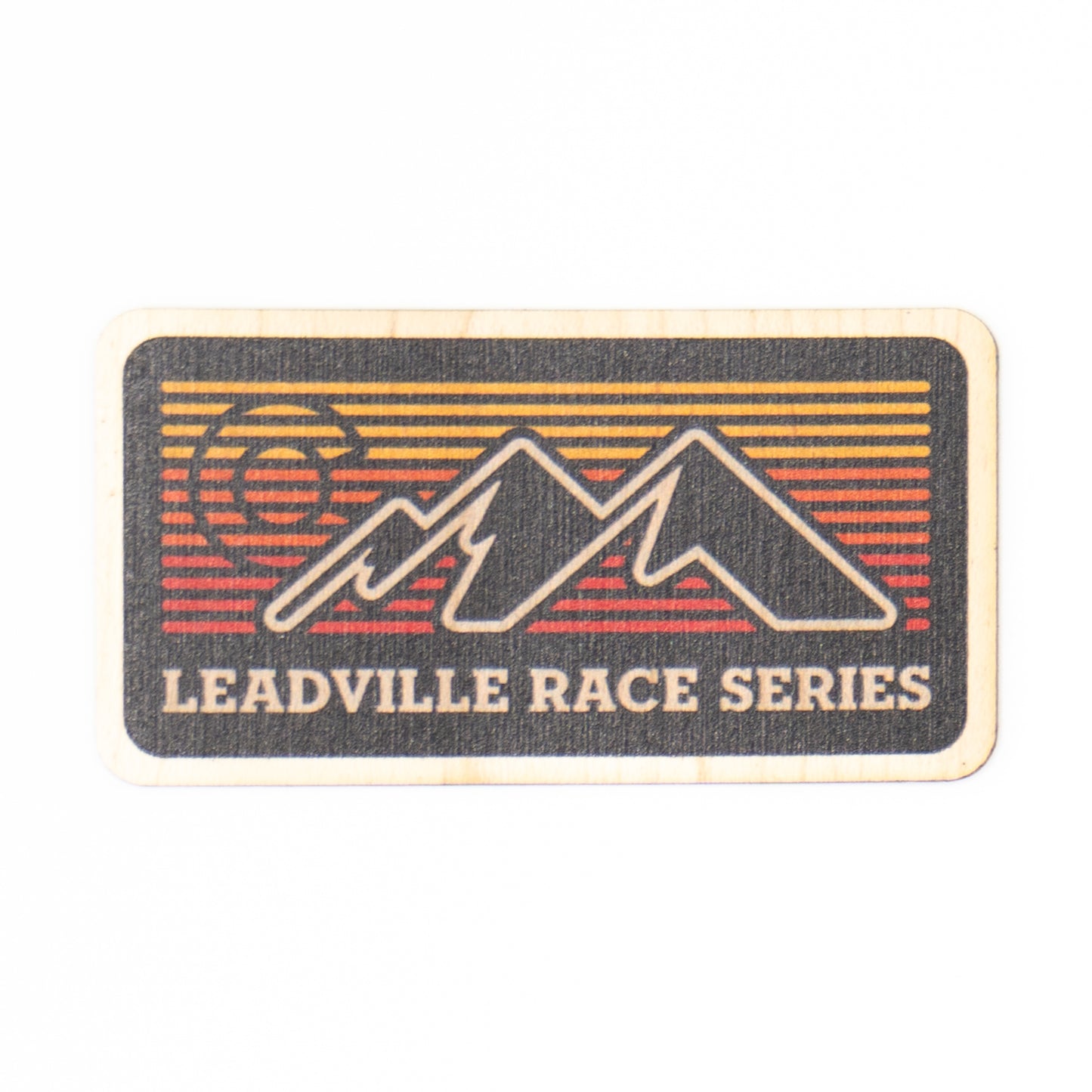 Leadville Race Series Black Wood Sticker