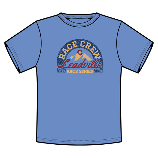 2025 Race Crew Tee- Heather Carolina Blue
