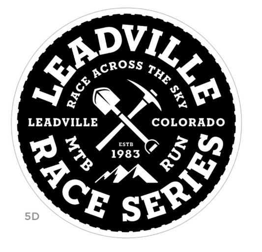 Leadville Race Series Circle Sticker-Black