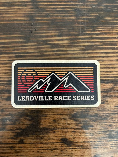Leadville Race Series Black Wood Sticker