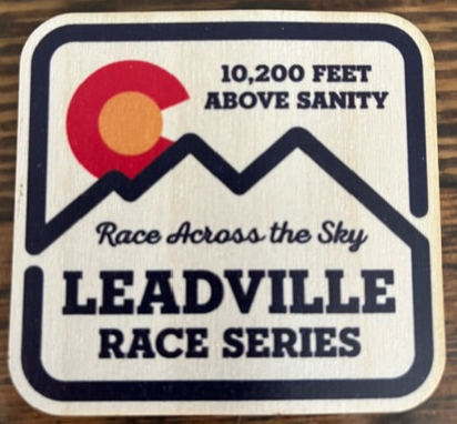 Leadville Race Series White Wood Sticker