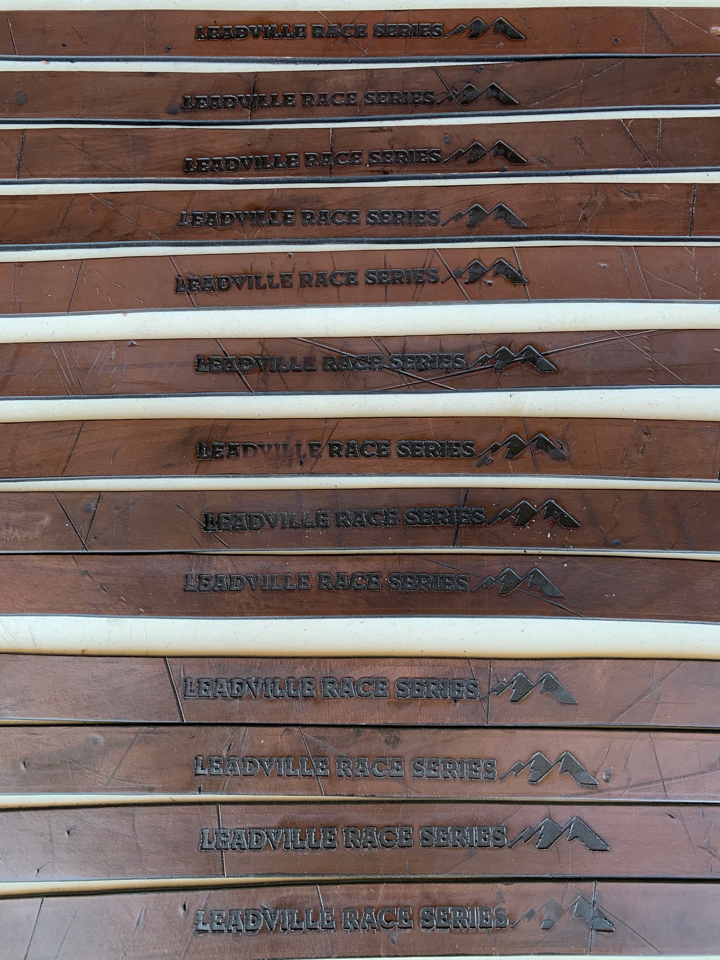 Leadville Race Series Branded Leather Belt - Brown